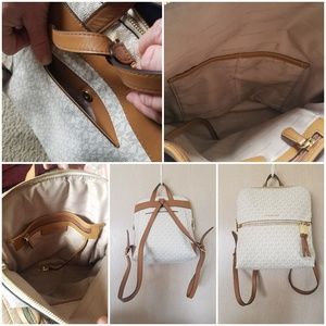 Michael Kors Rhea Slim Backpack Vanilla